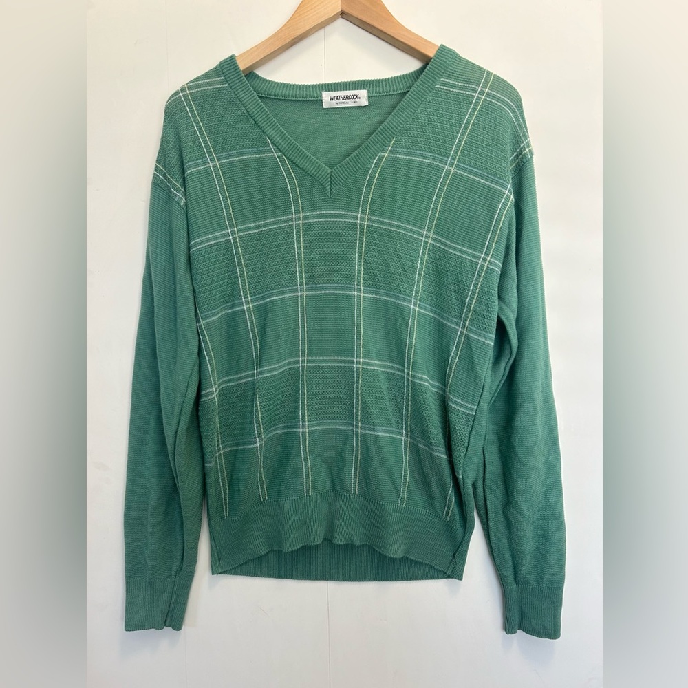 Weathercock Men’s/Unisex Mint Green Mesh Sweater